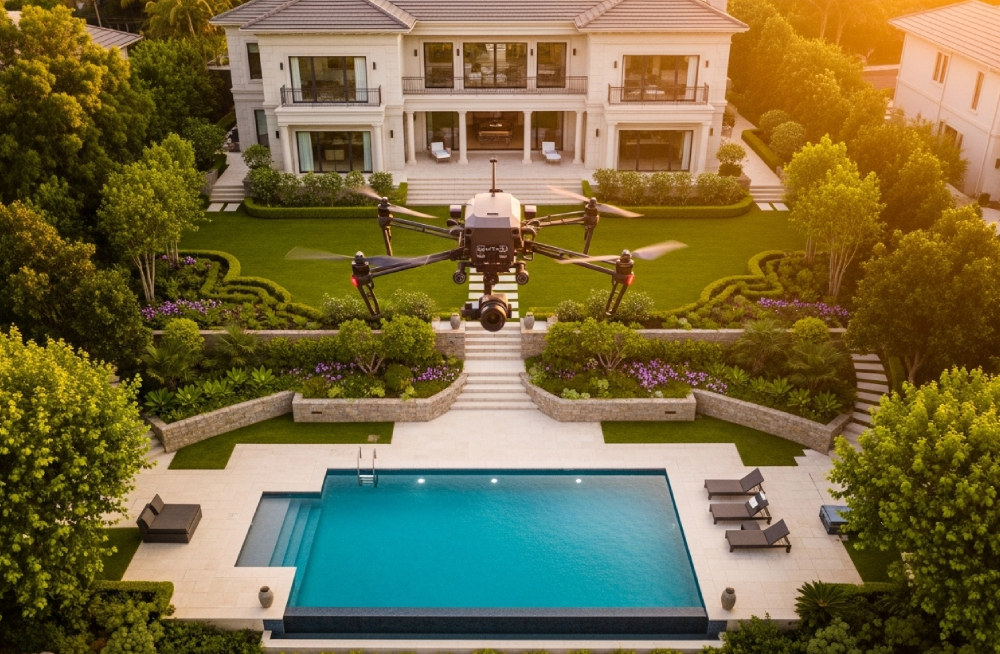 Get breathtaking aerial shots and panoramas to enhance your virtual presence.